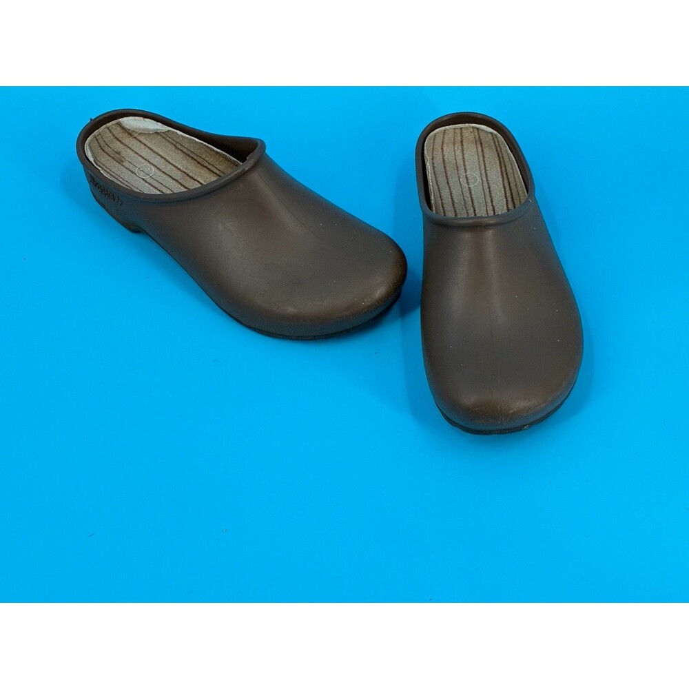 Sloggers Women’s Size 8 Brown Waterproof Garden Clogs Slip On Made in USA